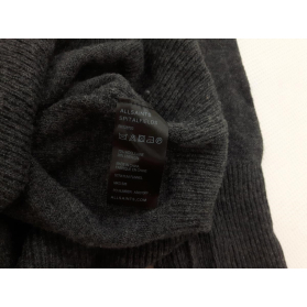 ALLSAINTS wełniany SWETER KARDIGAN z lnem GRA | Lapciucha.pl
