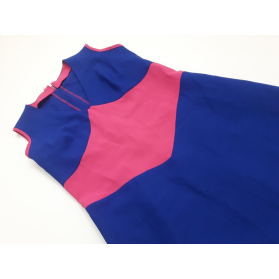 Stylowa trapezowa SUKIENKA granatowa MODNA st | Lapciucha.pl