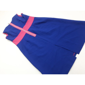 Stylowa trapezowa SUKIENKA granatowa MODNA st | Lapciucha.pl