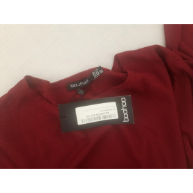 BOOHOO ciążowa SUKIENKA dzianinowa MIDI bordo | Lapciucha.pl