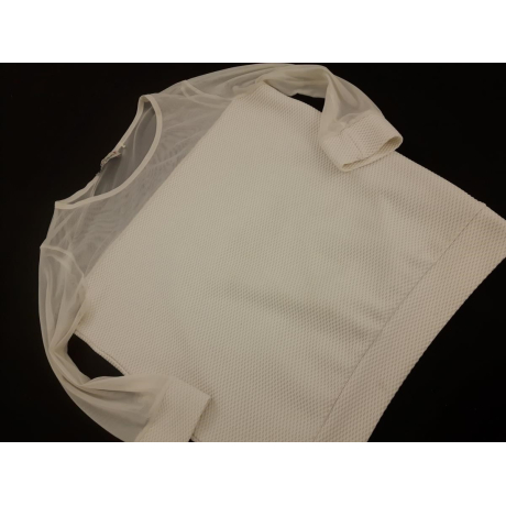 BUTIK tłoczona BLUZA z siateczką OVERSIZE kre | Lapciucha.pl