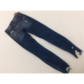 AMERICAN EAGLE jeansowe SPODNIE RURKI z dziur | Lapciucha.pl