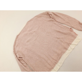 PAPAYA różowy SWETER oversizowy Z NAPISEM wyg | Lapciucha.pl