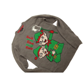 NEW LOOK świąteczny SWETER szary ELFY długi r | Lapciucha.pl