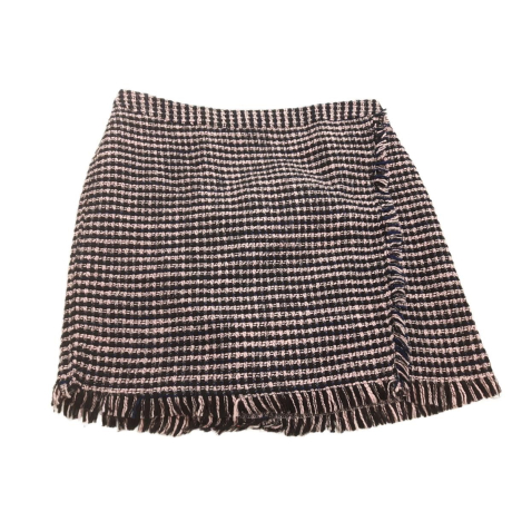 PAPAYA ciepła SPÓDNICZKA boucle KRATKA frędzl | Lapciucha.pl