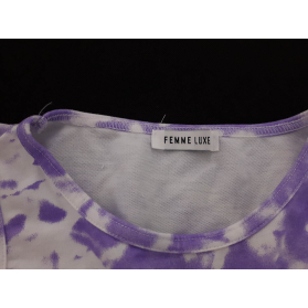 FEMME LUXE dzianinowa BLUZKA krótka TIE DYE _ | Lapciucha.pl