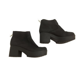 ASOS czarne BOTKI na klocku MODNE platforma W | Lapciucha.pl