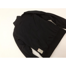 HIRE FASHION śliska BLUZA rozsuwana CZARNA dł | Lapciucha.pl