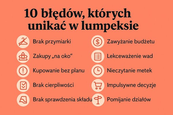 10 błędów, których unikać w lumpeksie