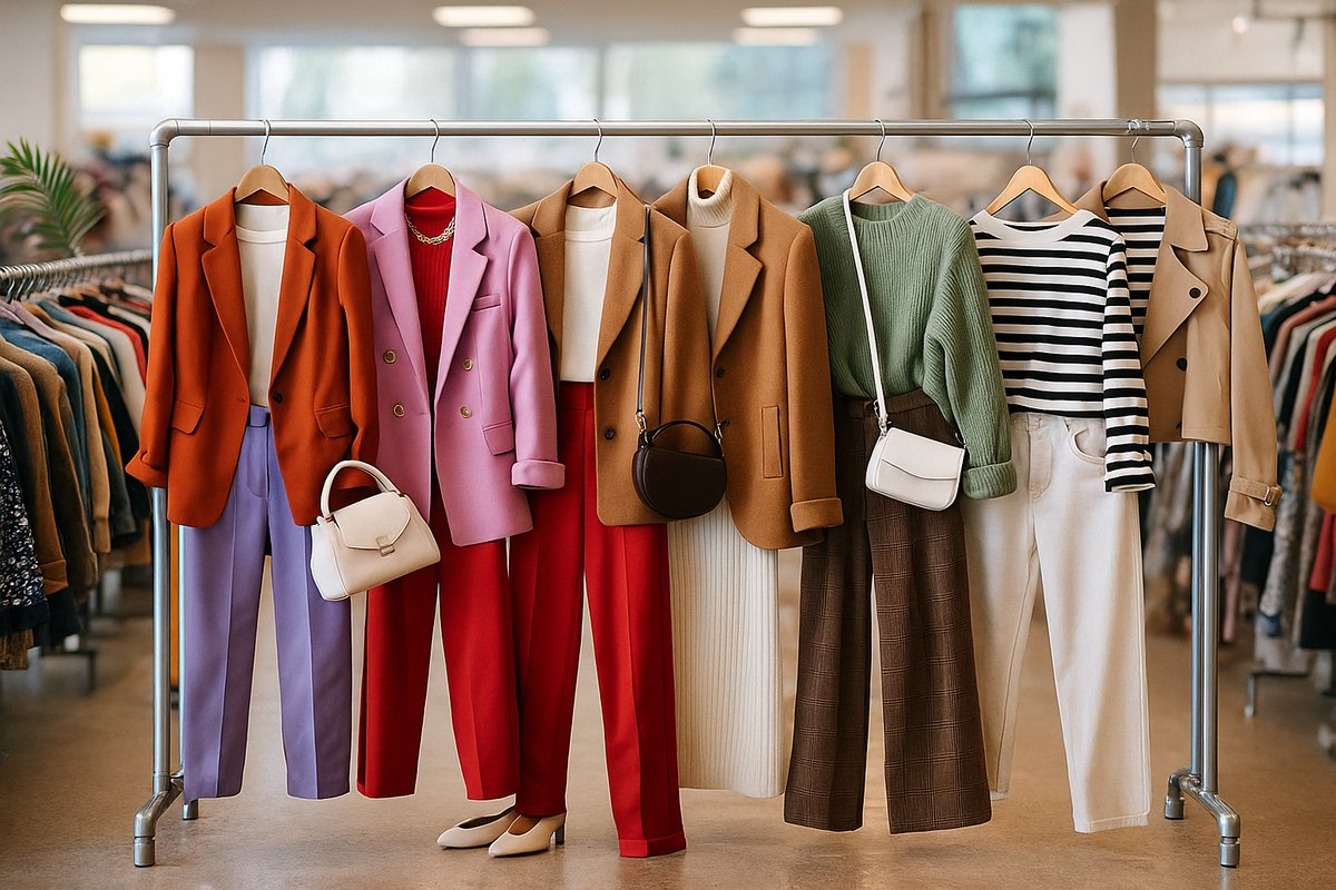 5 modnych połączeń kolorów z ubrań z drugiej ręki