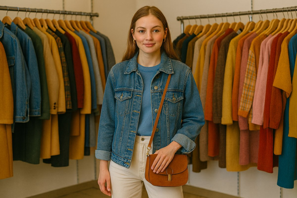 Jak stylizować dżinsową kurtkę z lumpeksu