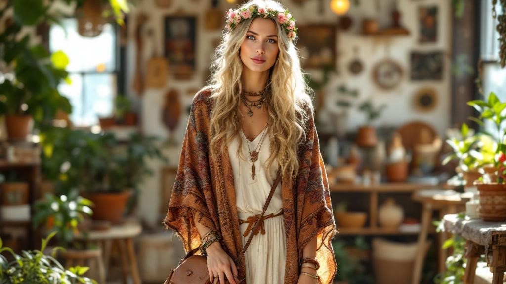 Styl boho w praktyce – jak poncza z second hand tworzą wyjątkowe stylizacje?