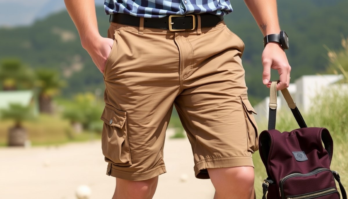 Stylowe połączenia ze spodenkami męskimi z second hand na co dzień i na wyjazdy