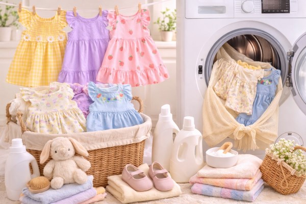 Jak prać i pielęgnować sukienki niemowlęce z second handu, aby wyglądały jak nowe?